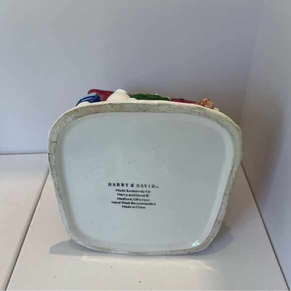 Harry and David Santas Workshop Cookie Jar Ceramic Christmas Holiday 10.5" Vtg - Picture 7 of 9
